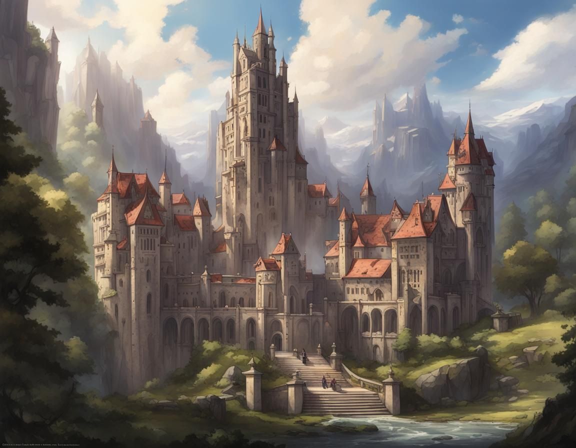 Majestic Academy of Guilds in Mountain Ravine