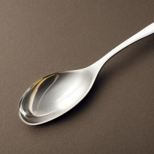 Minimalist AI Image of a Spoon