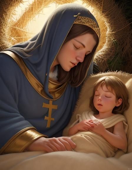 Find him at Bethlehem laid in a manger
Christ our Redeemer asleep in the hay
Godhead incarnate and hope of salvation
A c...