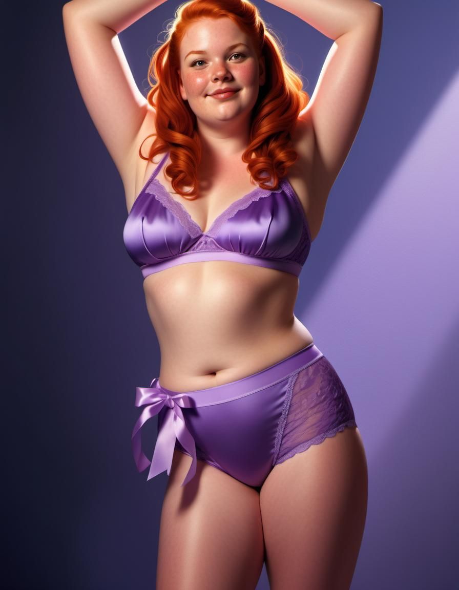 Curvaceous Redhead in Bra, Art Frahm Style