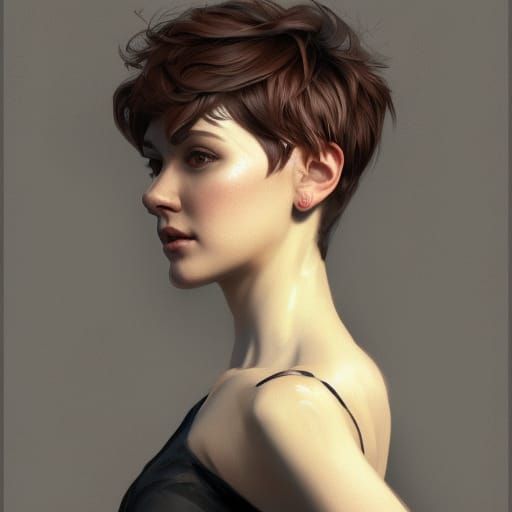 Hyperdetailed Pixie Cut Portrait in Unreal Engine 5