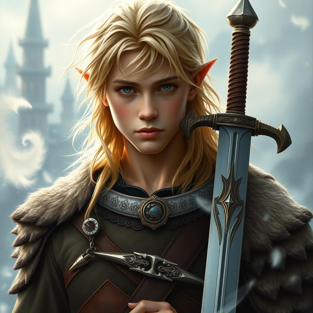 Elven Warrior in Misty Kingdom