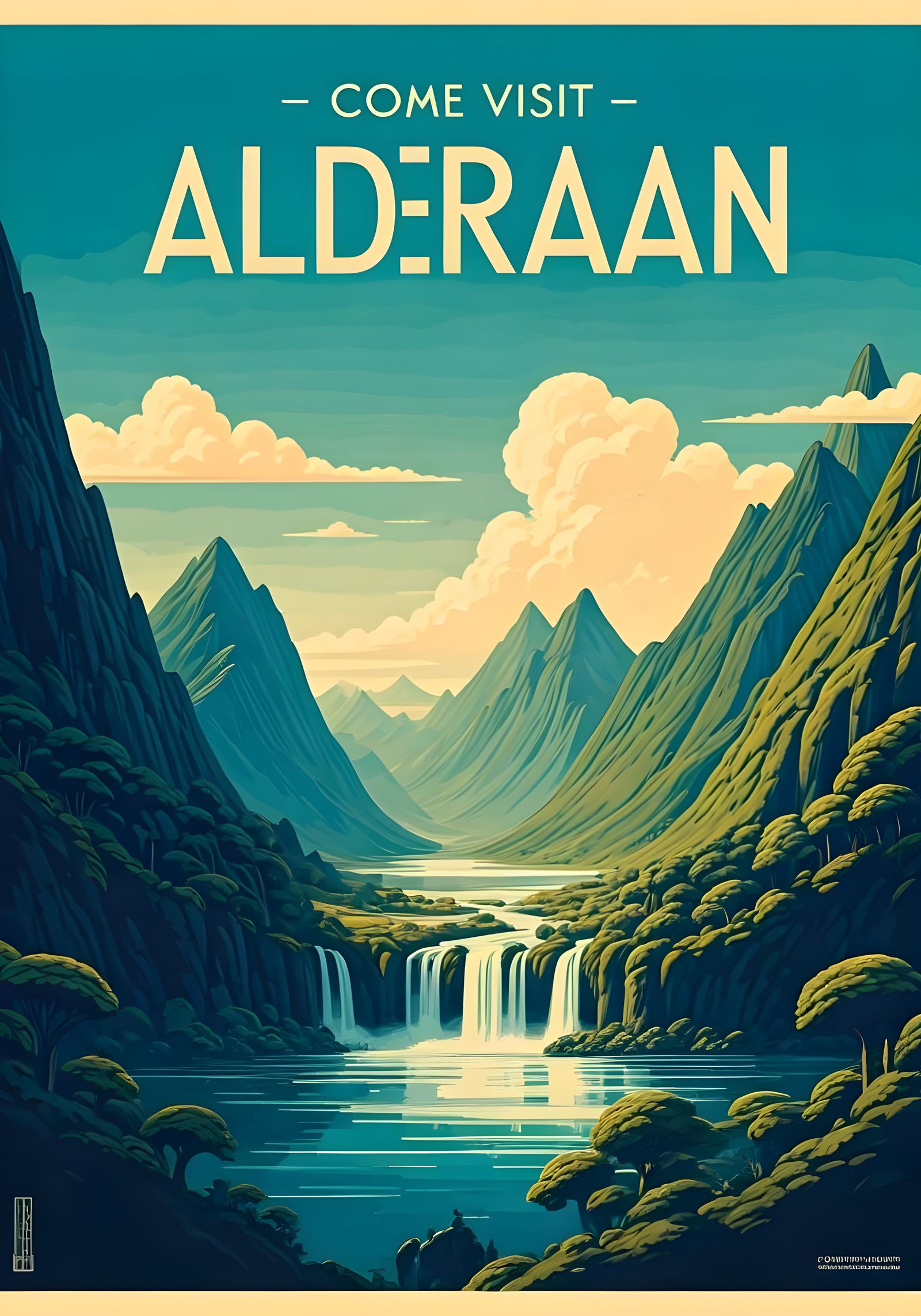 Vintage Travel Poster: Come Visit Alderaan