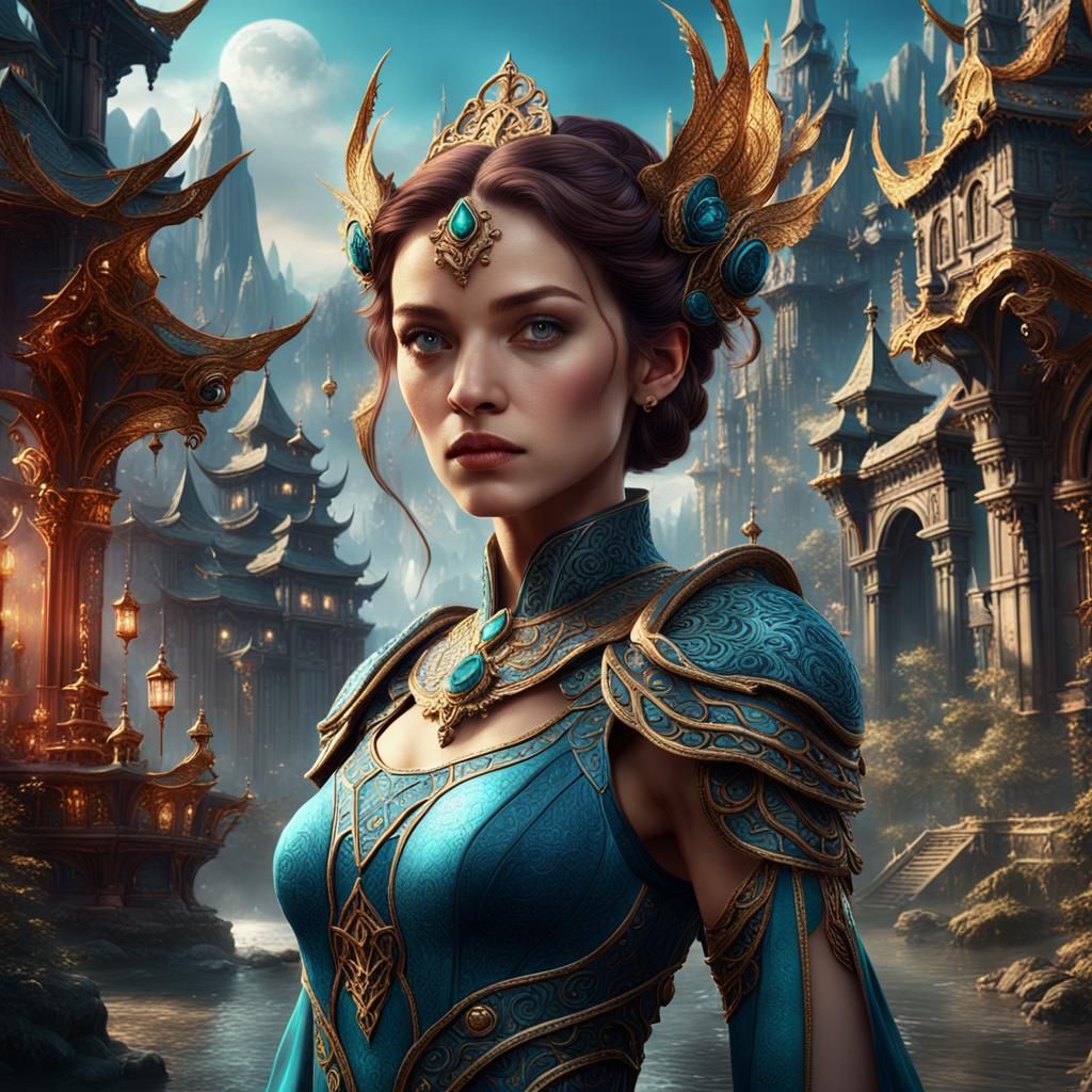 Beautiful Women in Detailed Matte Painting