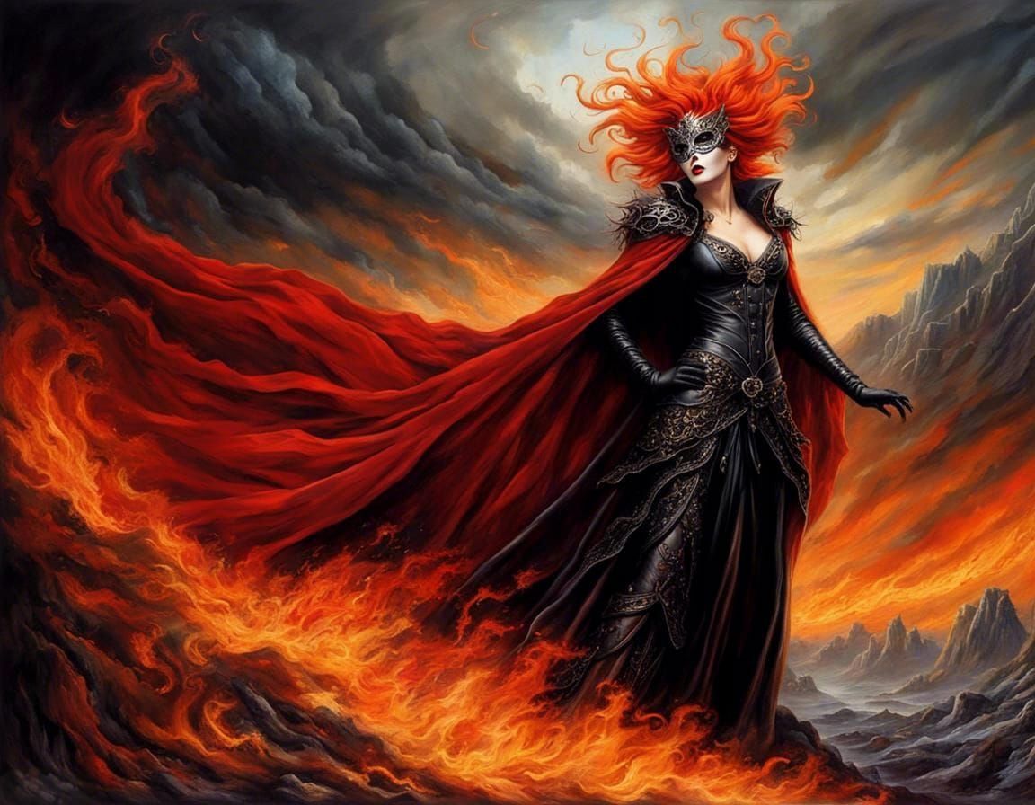 Masked Fire Queen Ascends in Hellscape