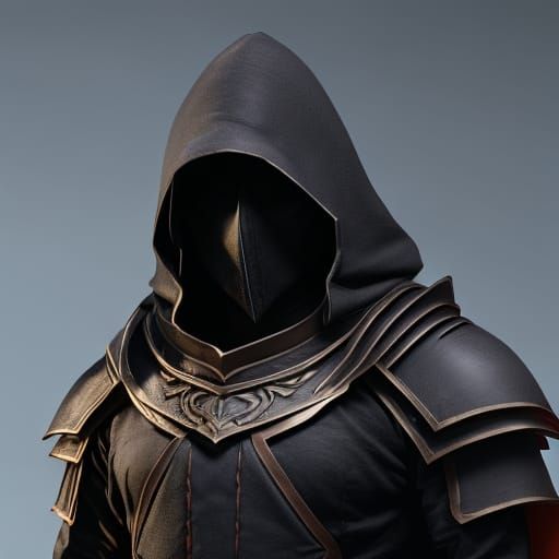 Half-Elf Assassin in Hooded Armor