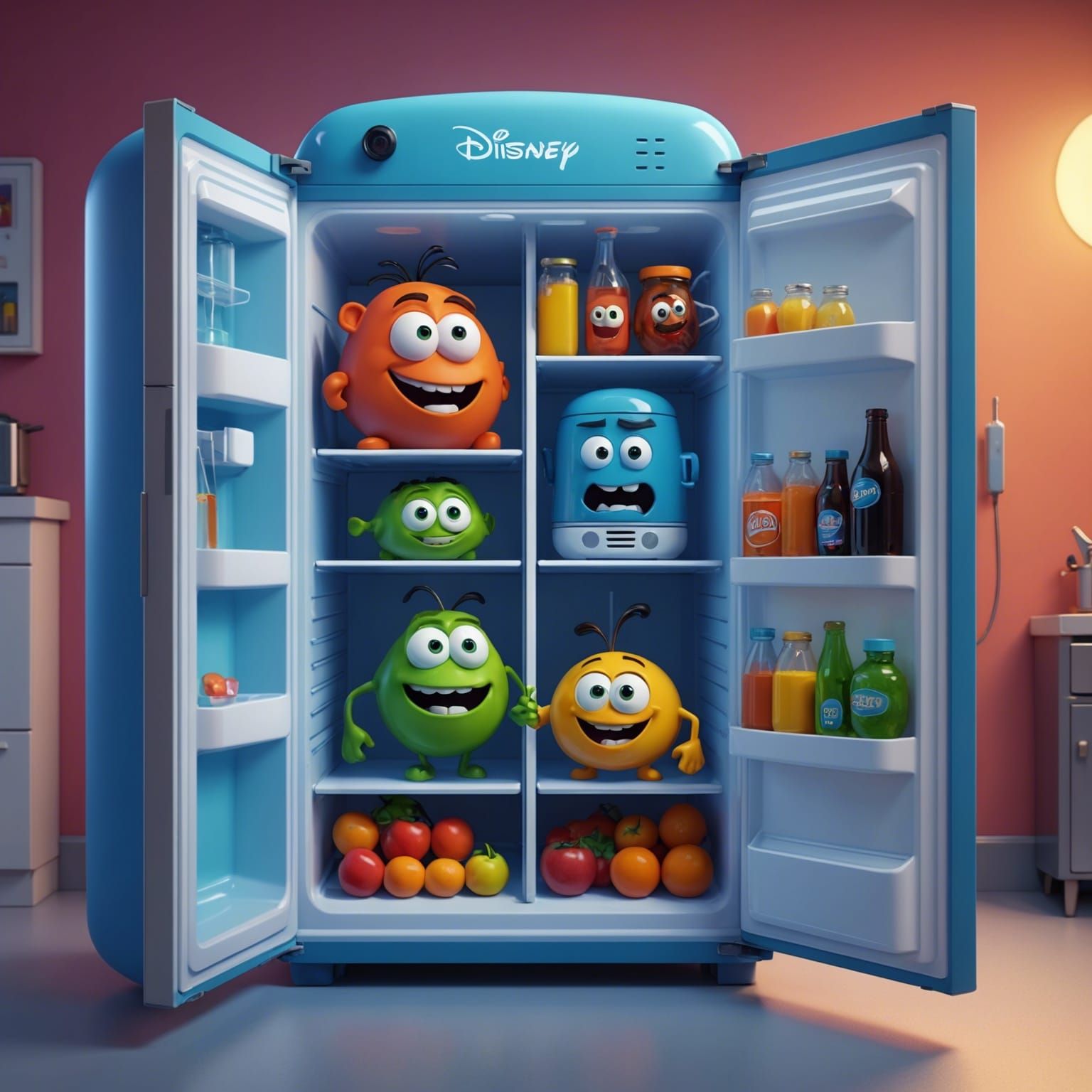 Talking Refrigerator: Pixar-Style 3D Art