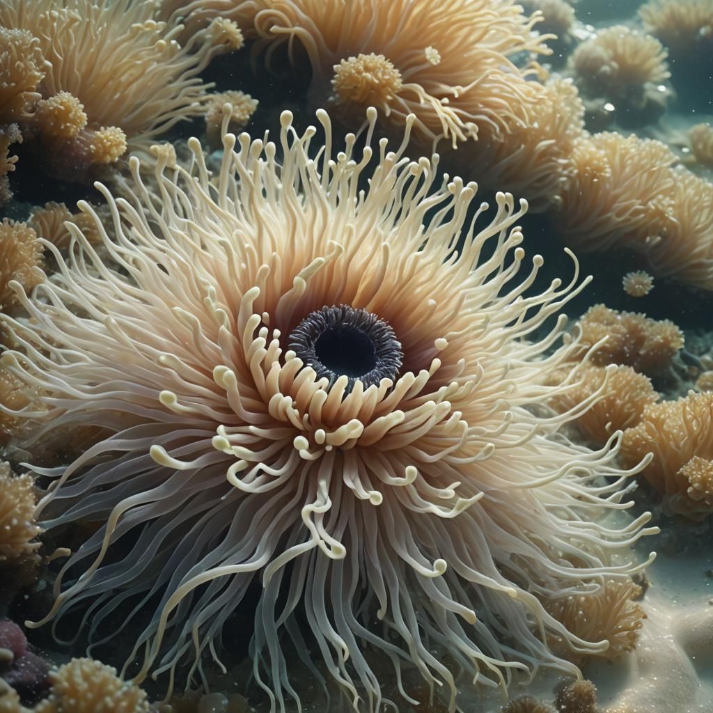 Enchanting Sea Anemone in Watercolor Film Still