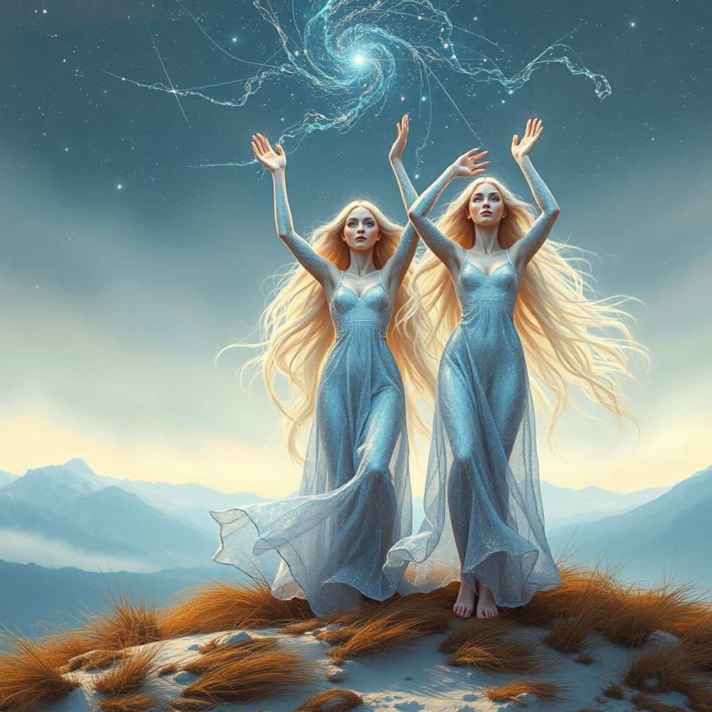 Three Celestial Water Witches Ascend in Ethereal Splendor