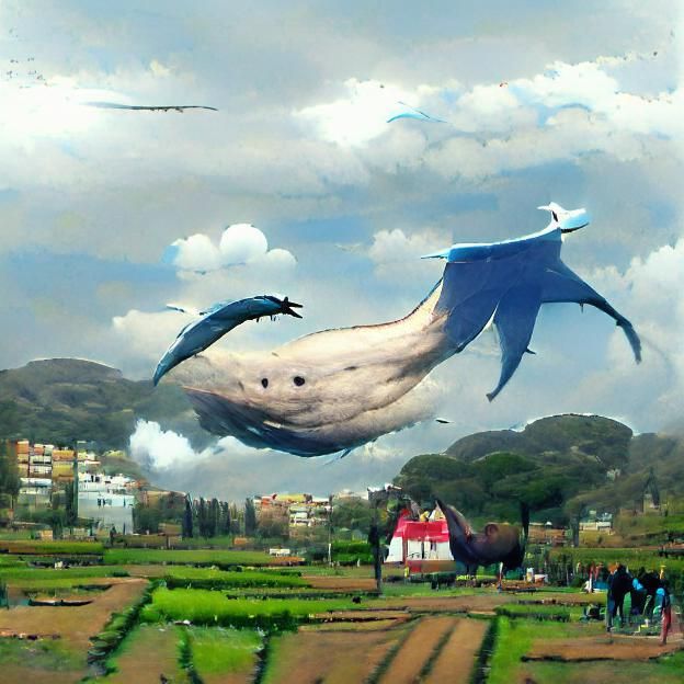Flying Whale in the Sky