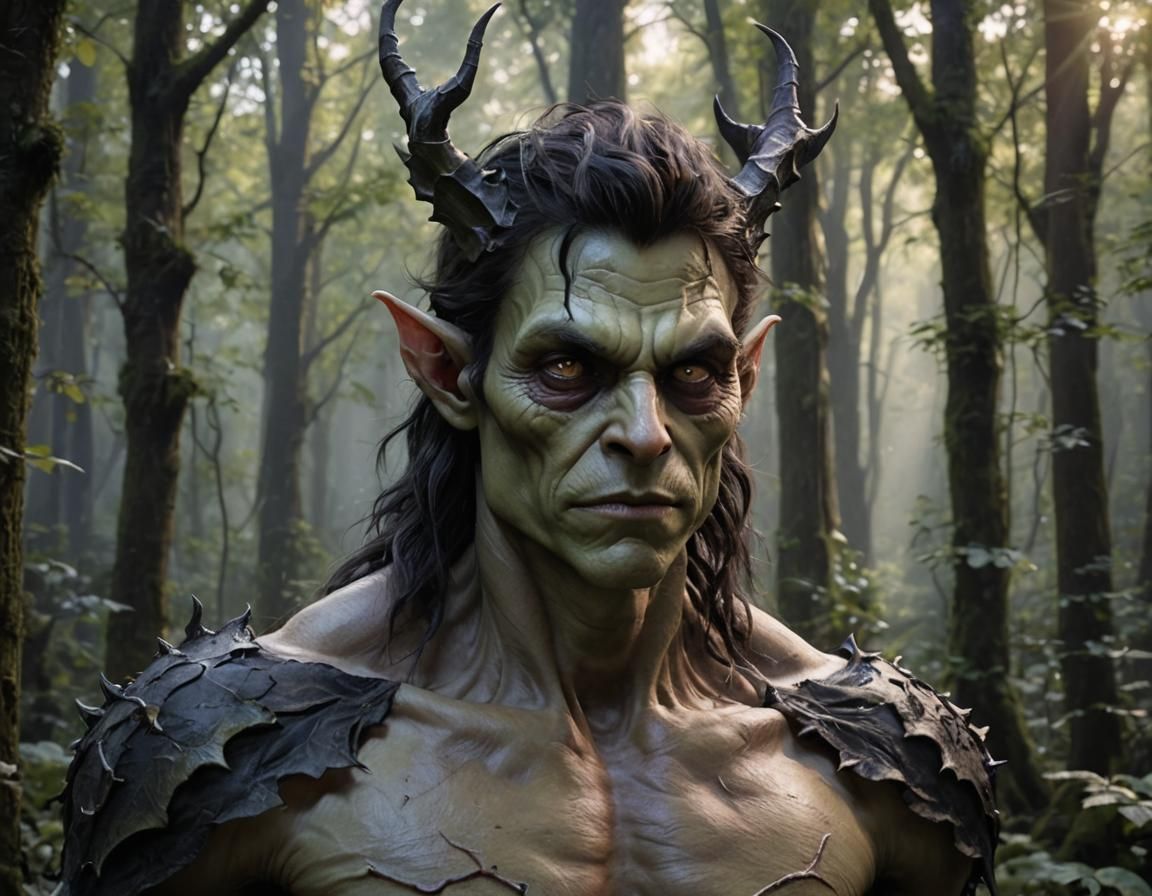 Handsome Goblin Fae Hybrid with Chiseled Features