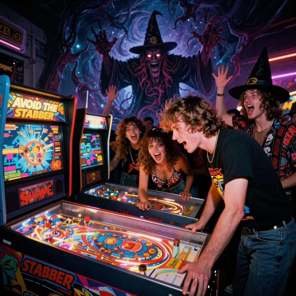 Skater Wins 70s Pinball Mega Tourney in Punk Fantasy Style