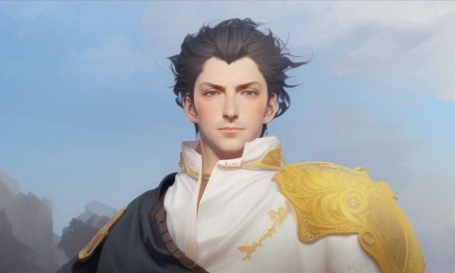 Claude Von Riegan Portrait in Digital Art Style