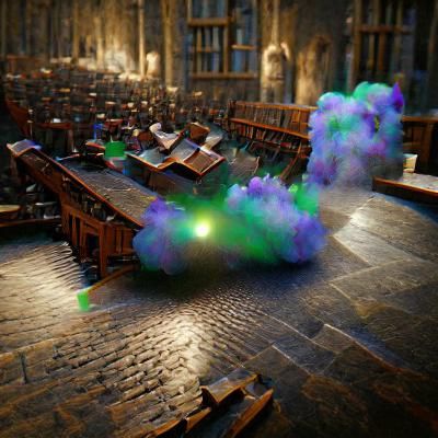Hogwarts Castle in Volumetric Lighting, 8k Resolution