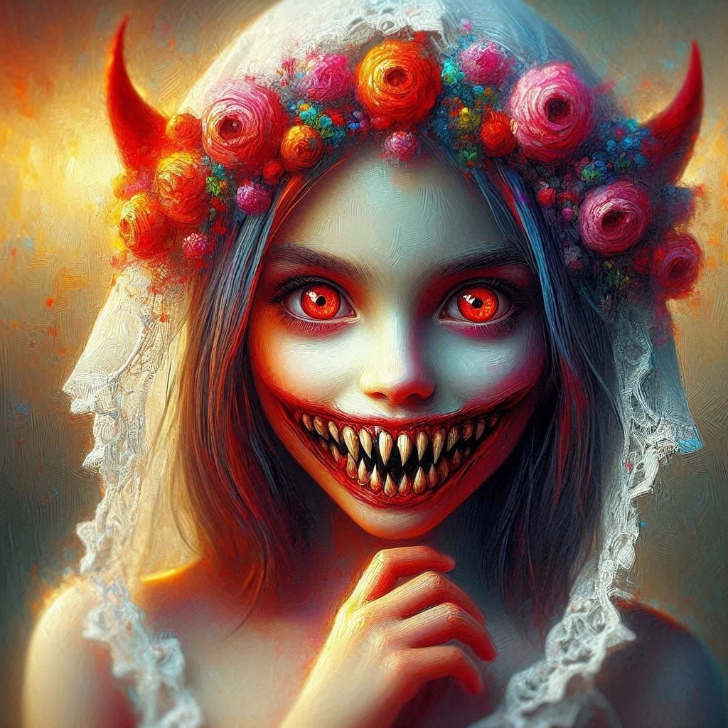 Impressionistic Portrait of Devil's Child