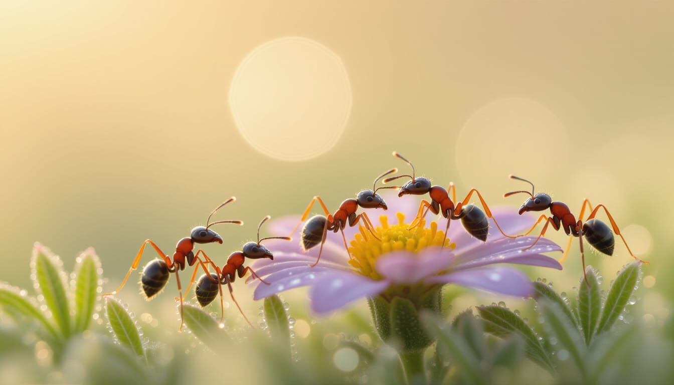 Ants Build Miniature Orchestra Instrument at Dawn