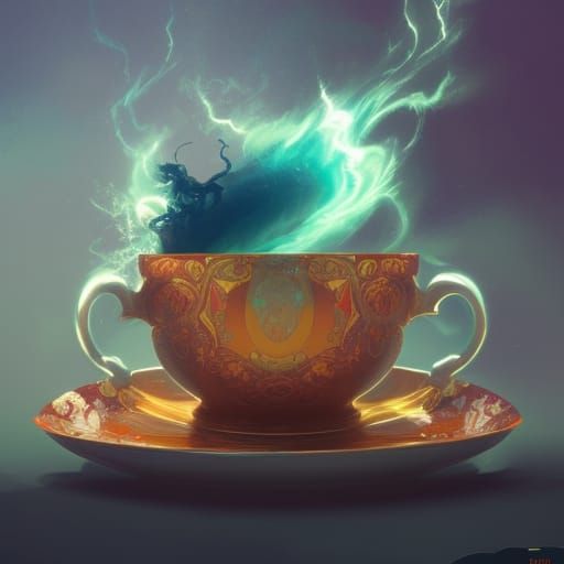 Tornado in Teacup: Hyperdetailed Concept Art