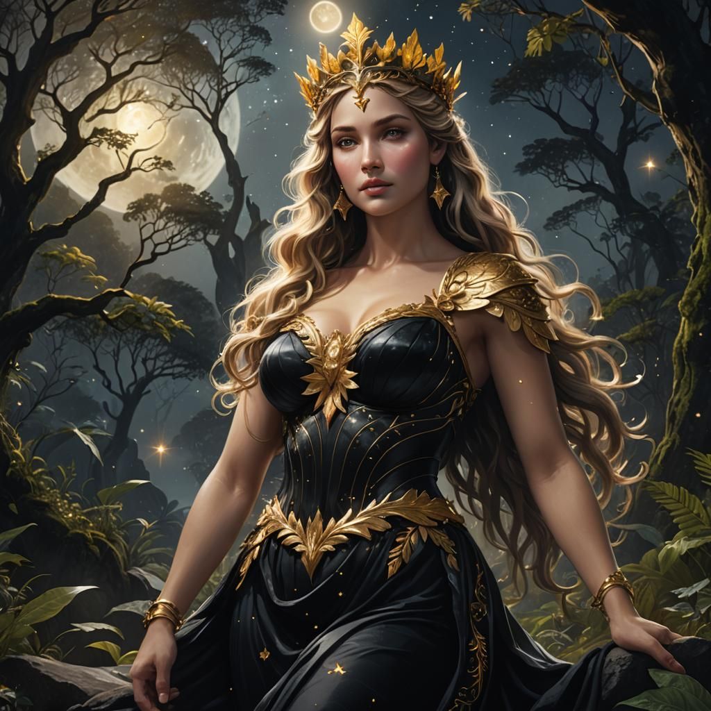 Aphrodite in Rainforest: Fantasy Concept Art
