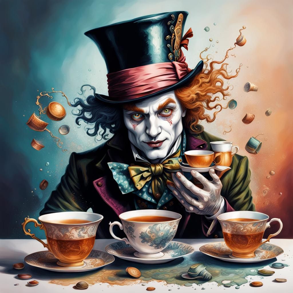 Detailed Color Illustration of Mad Hatter