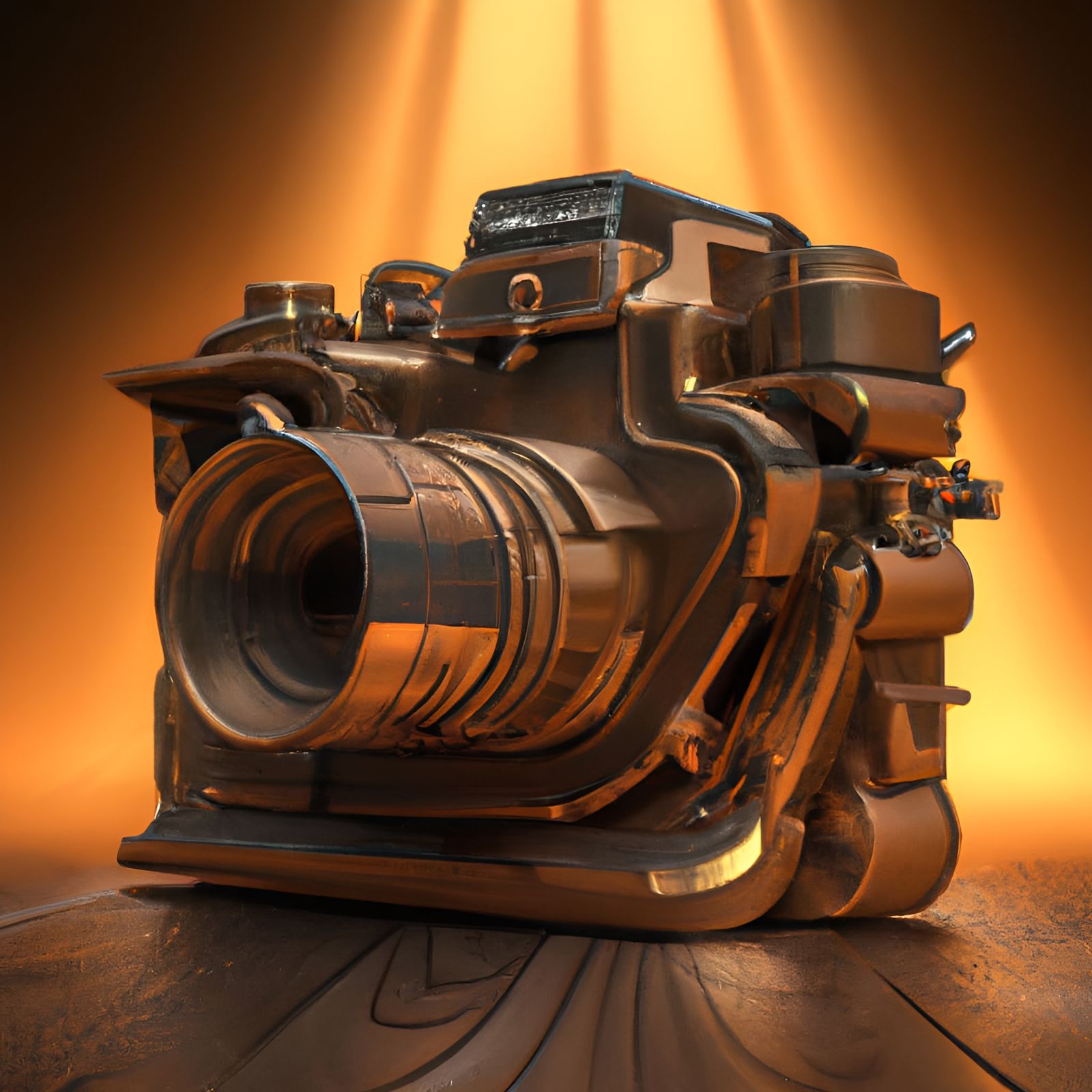 Gothic Sci-Fi Camera in Warm Colors