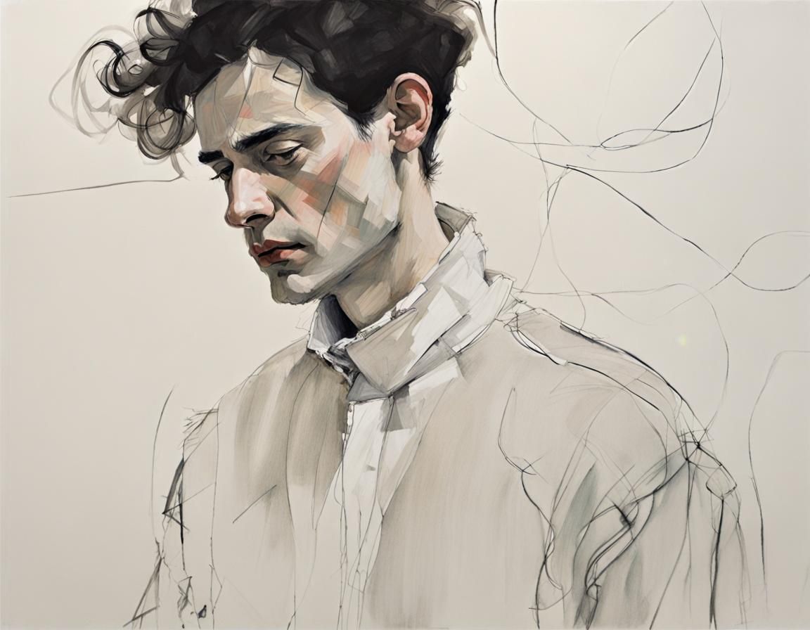 Ethereal Cyber Fairy Sits on Fractal Balcony