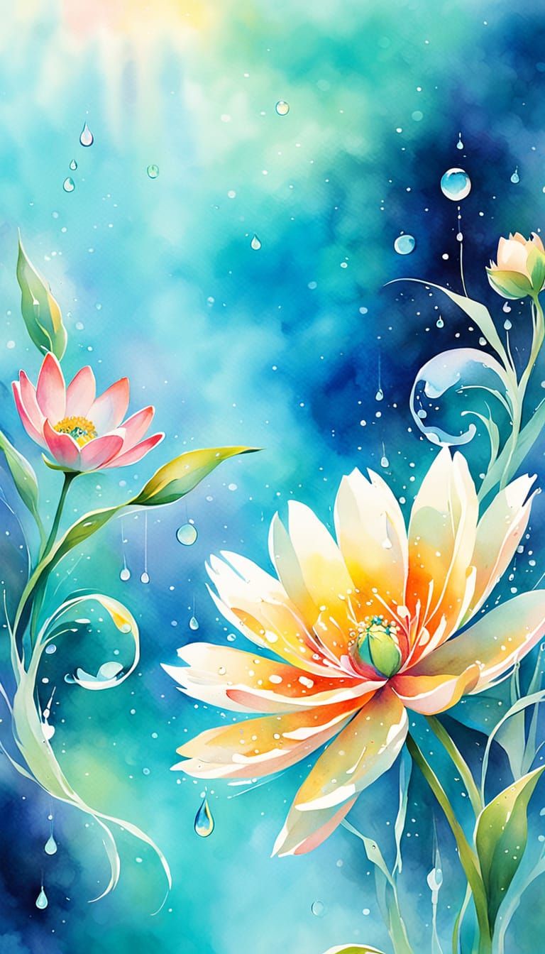 Ethereal Watercolor Bookmark in Cosmic Bloom