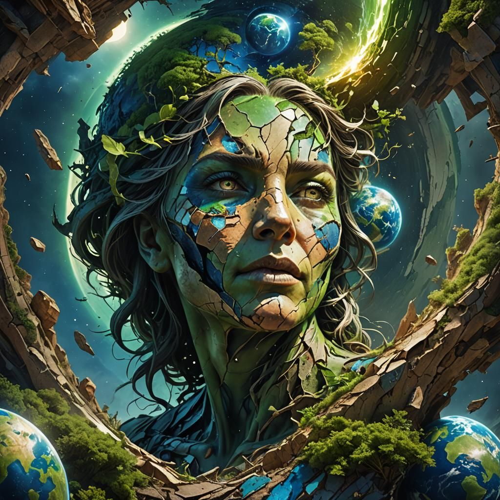 Mother Earth Emerges on Barren Planet