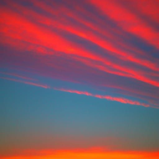 Dramatic Red Sky at Night