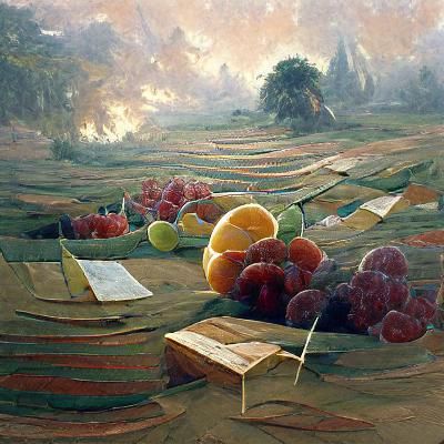 Fruit Field as Oil Painting