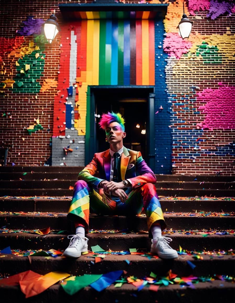 LGBTQ+ Pride: Surreal Photo in Art Deco Style