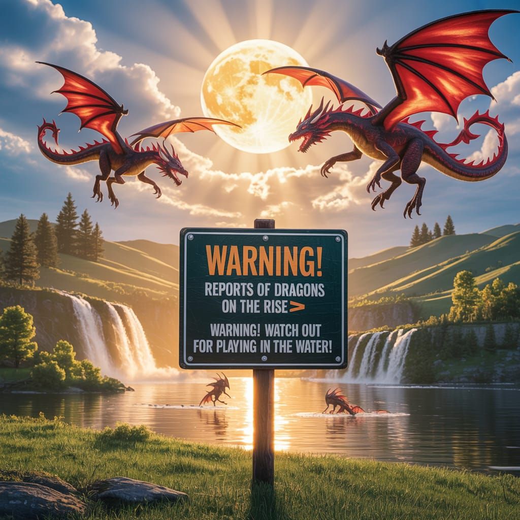 Dragons on the Rise: A Park Warning