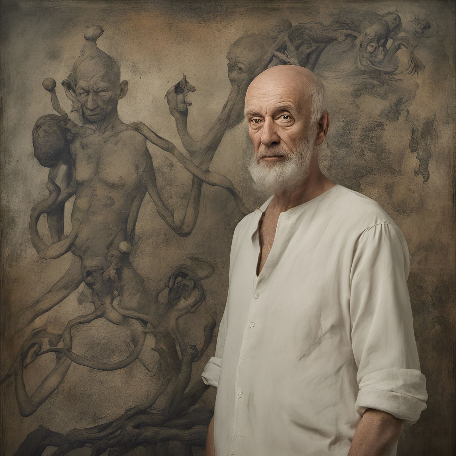 Enoch Root Rejuvenates: Photorealistic Alien in Bistro Bizza...