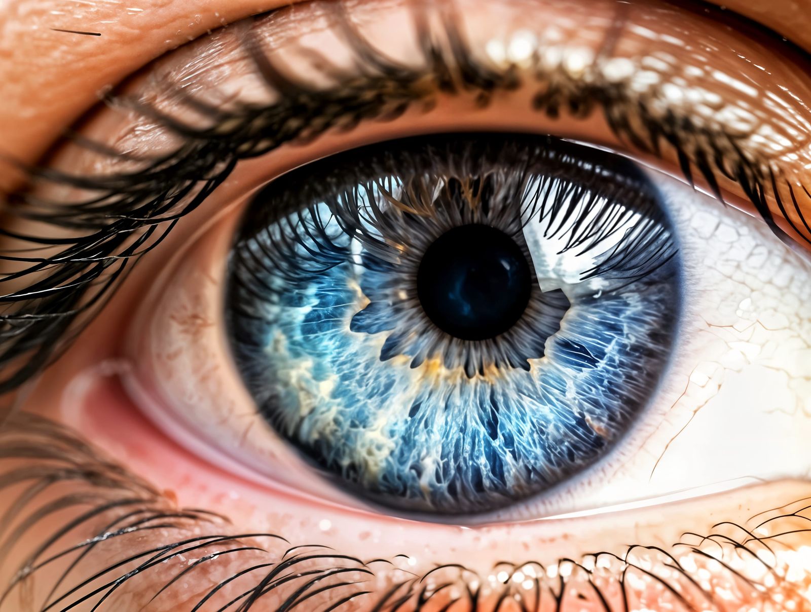 Macro Shot of a Captivating Blue Eye