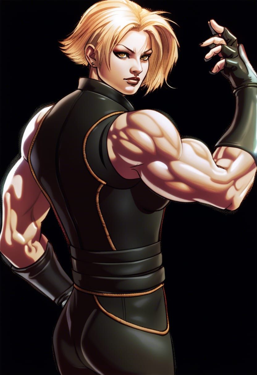 Female Bodybuilder as Fighting Game Character Concept Art