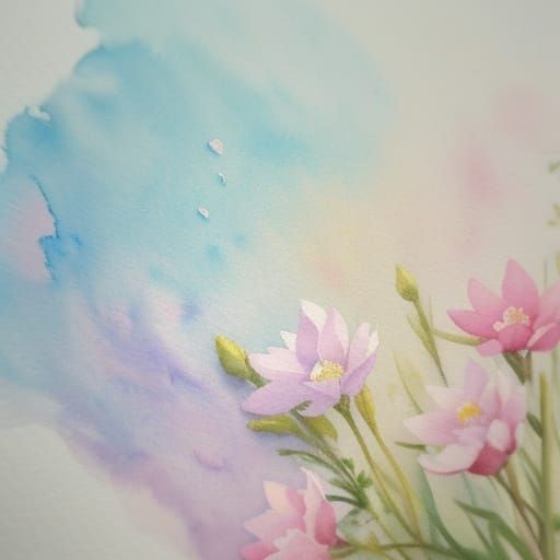 Watercolor Close-Up: A Small Pastel Pleasure