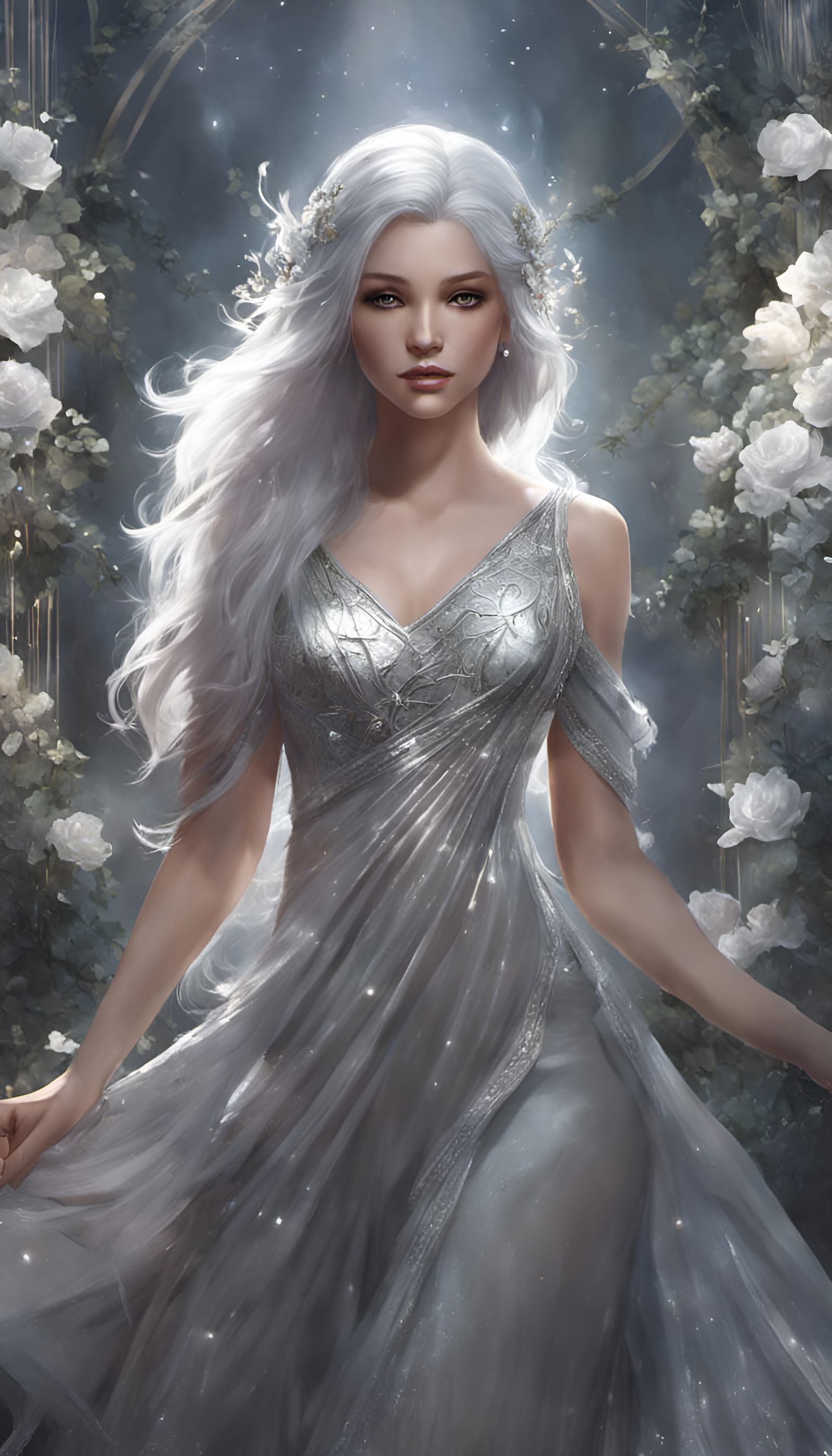 Ethereal Enchantress Portrait in Fantasycore Style