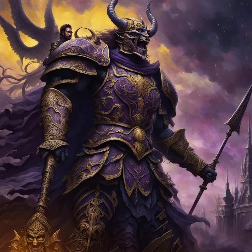 Victorious Warrior in Dark Fantasy Style