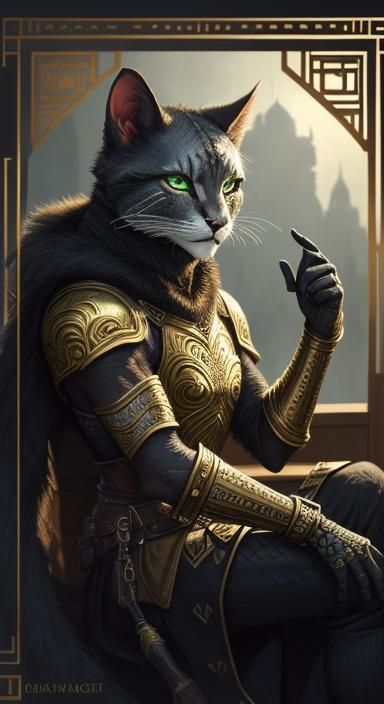 Khajiit Bandit Close-Up in 3D Anime Style