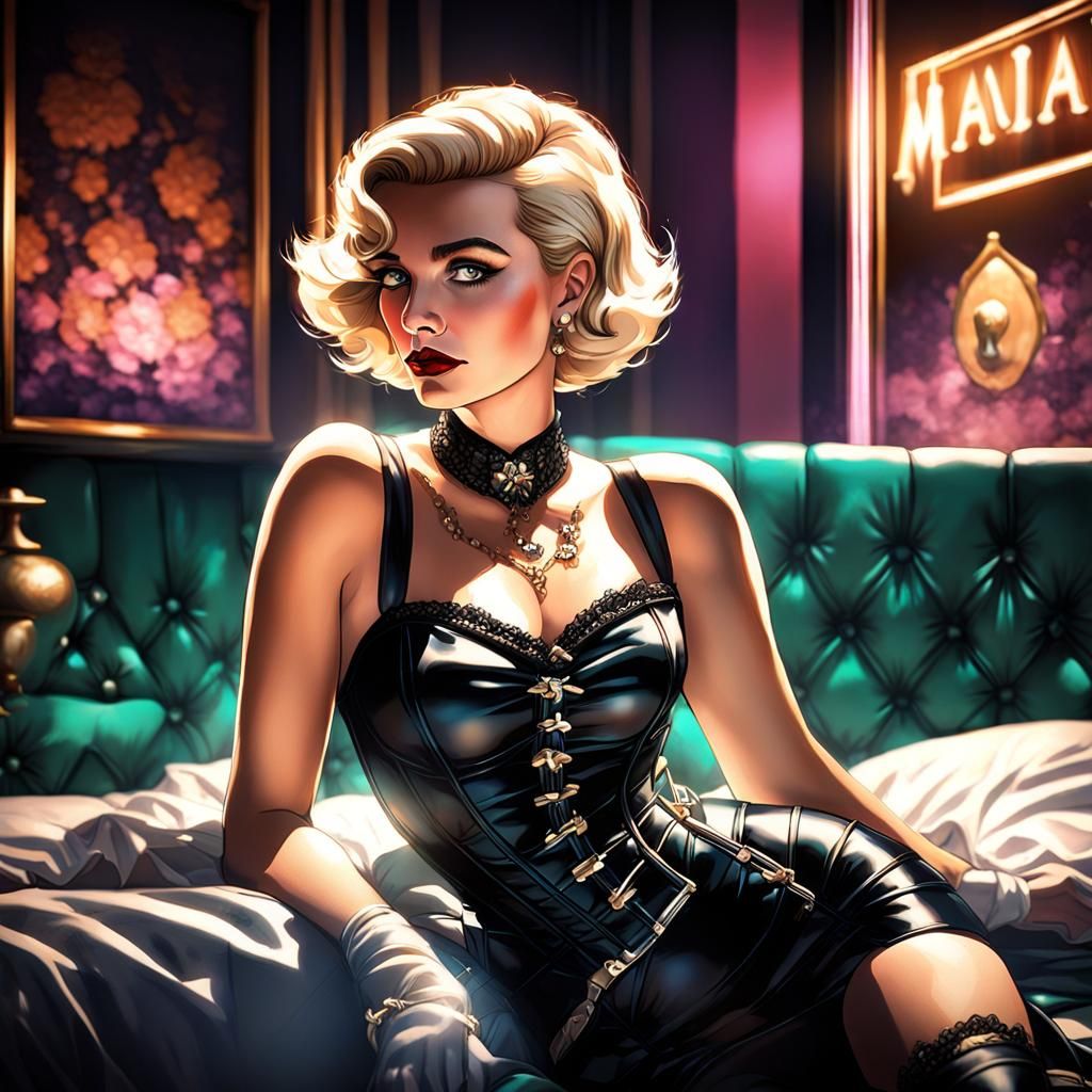 1940s Noir: Blonde Woman in Nightclub Bedroom