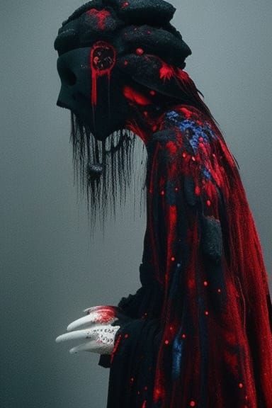 Horror Gingerbread House with Blood and Maggots