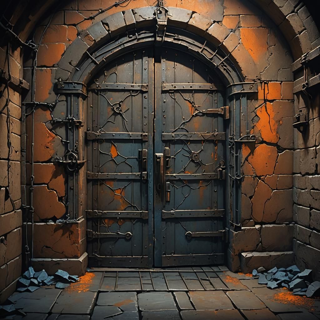 Ominous Dungeon Concept Art in Medieval Style