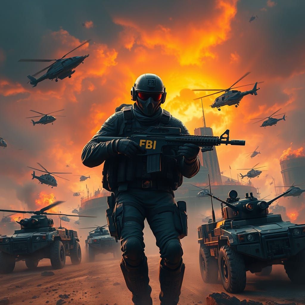 Gritty FBI Soldier Holds Fort Amidst Futuristic Battle