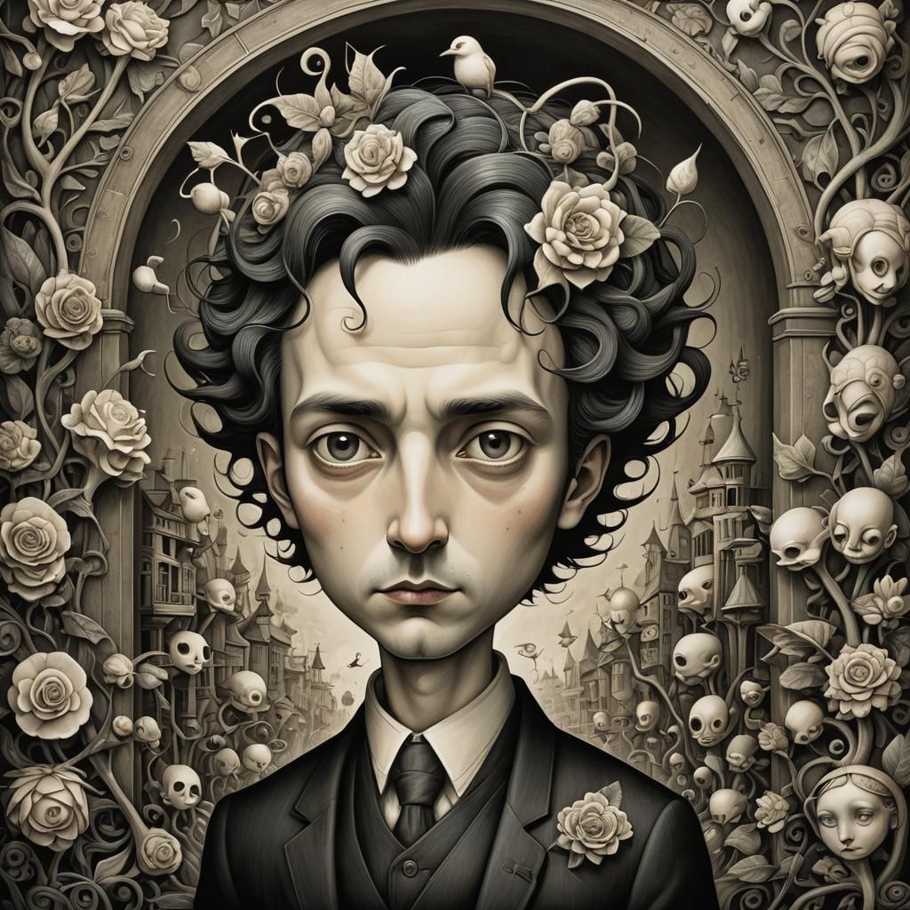 Surreal Self-Portrait in Cel-Shaded 3D