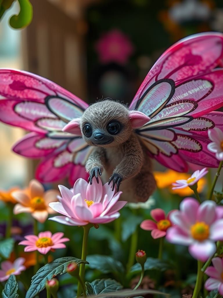 Steampunk Fairy-Sloth at Fantasy Dress-Up Party