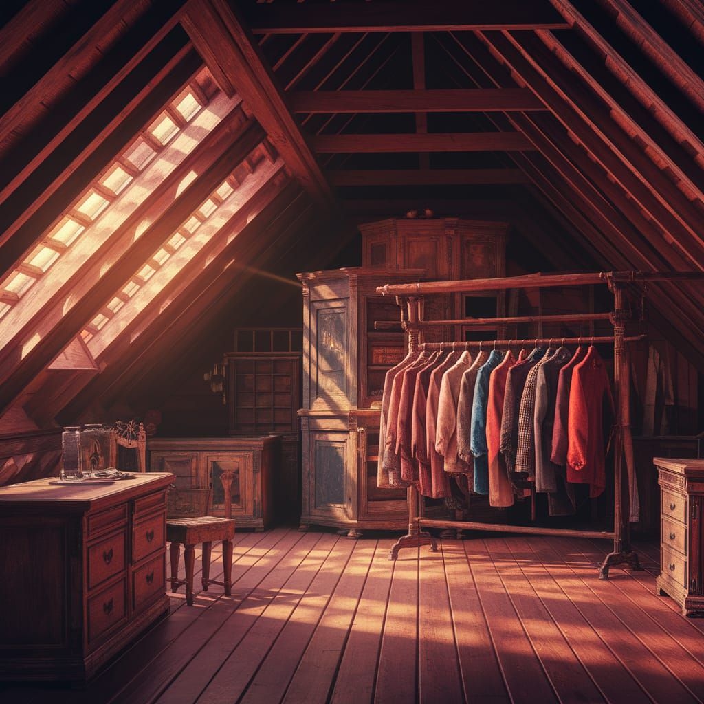 Attic of Forgotten Time: Detailed Matte Painting