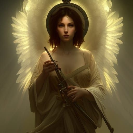 Guardian Angel in Dark Fantasy Style