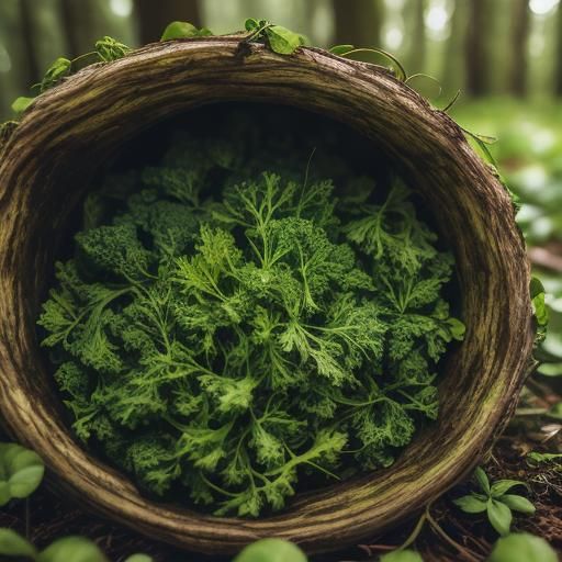 Foraging Vegetables in Wilderness: Hyperdetailed Forest Grou...