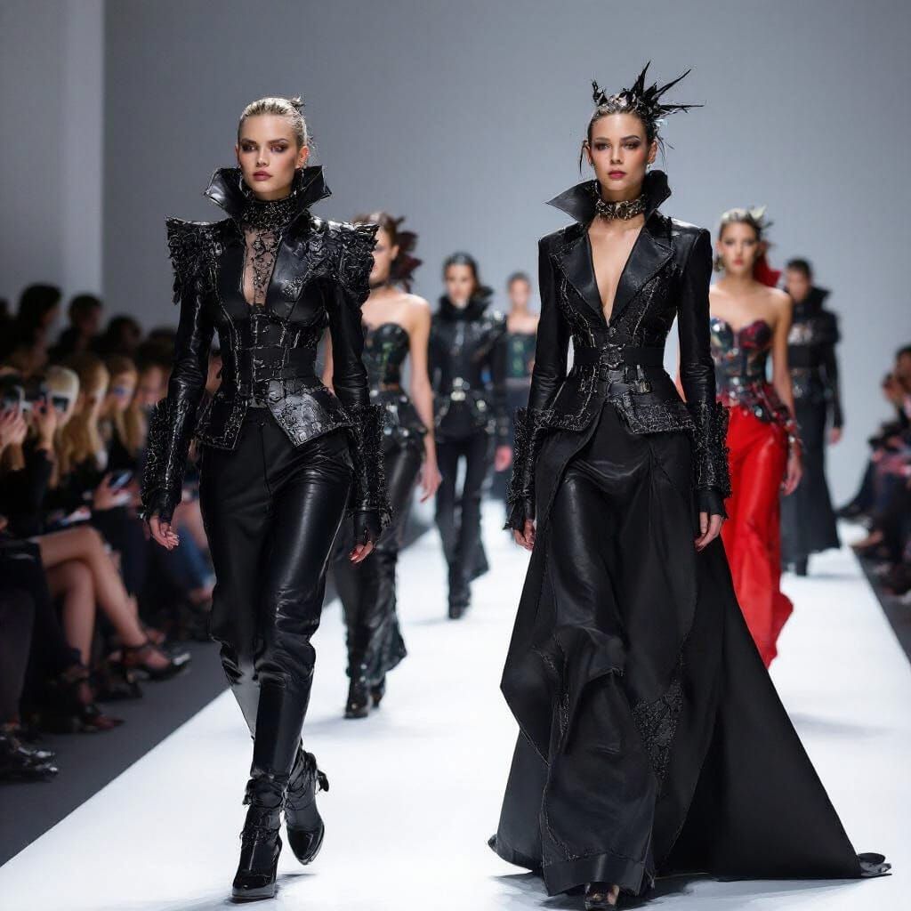 Goth Haute Couture Fashion Show in Latex and Leather
