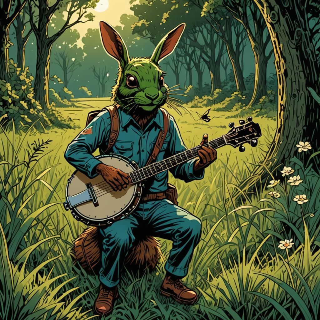Cricket's Banjo Serenade: Comic Book Art