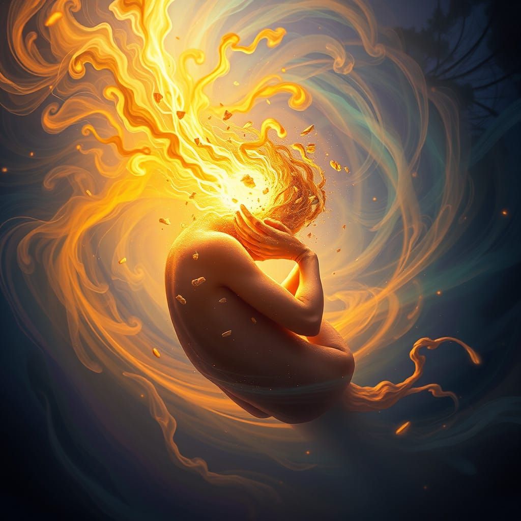 Dreamlike Descent into Infinity in Fetal Position